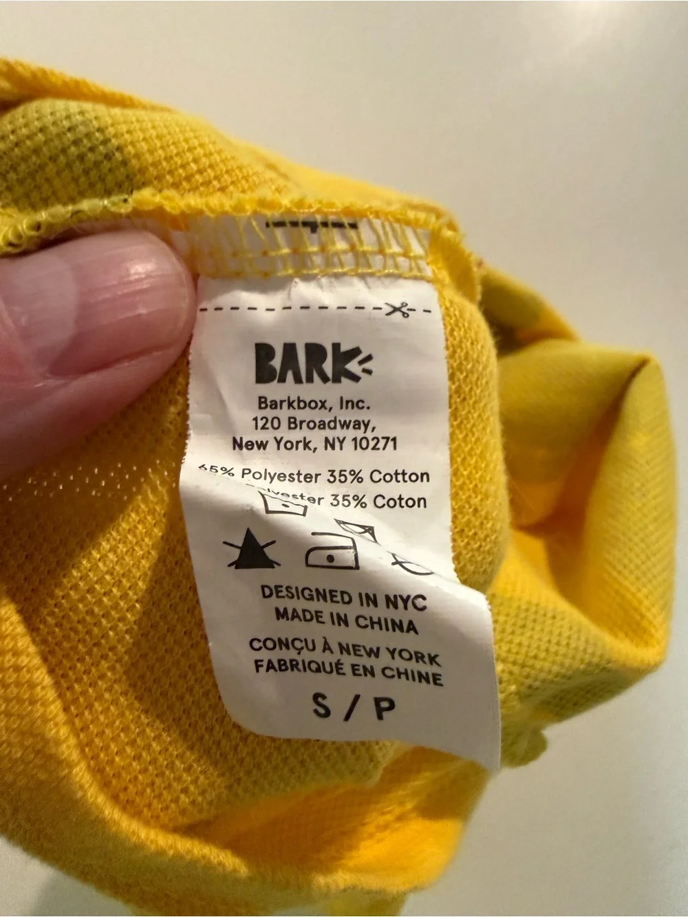 Small dog charlie brown polo bark brand